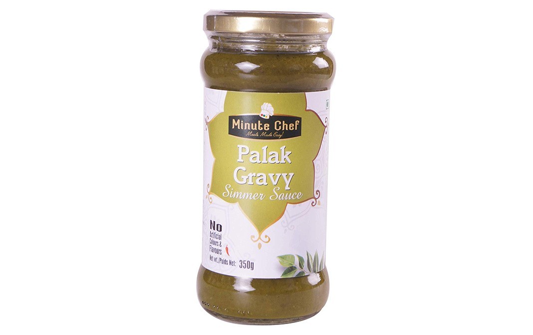 Minute Chef Palak Gravy Simmer Sauce   Glass Jar  350 grams